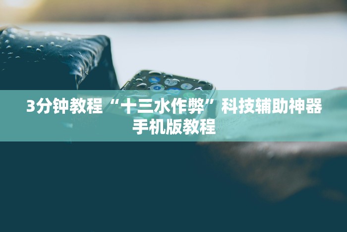 3分钟教程“十三水作弊”科技辅助神器手机版教程