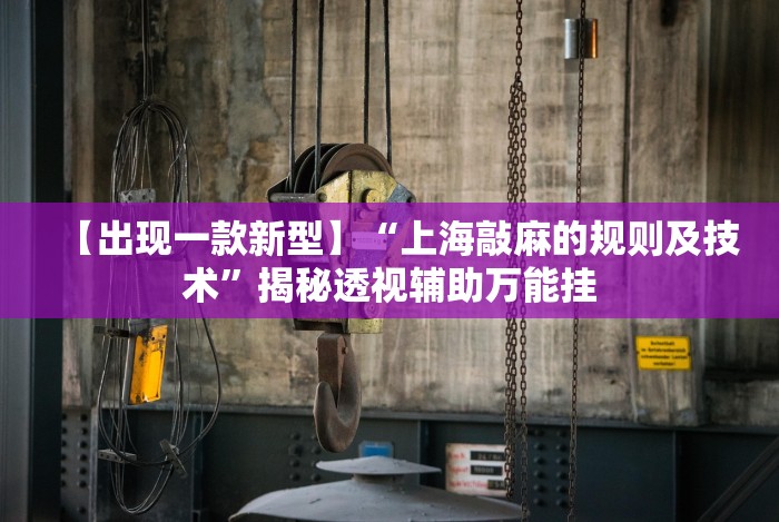 【出现一款新型】“上海敲麻的规则及技术”揭秘透视辅助万能挂 【出现一款新型】“上海敲麻的规则及技术”揭秘透视辅助万能挂