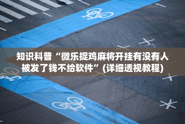 知识科普“微乐捉鸡麻将开挂有没有人被发了钱不给软件”(详细透视教程)