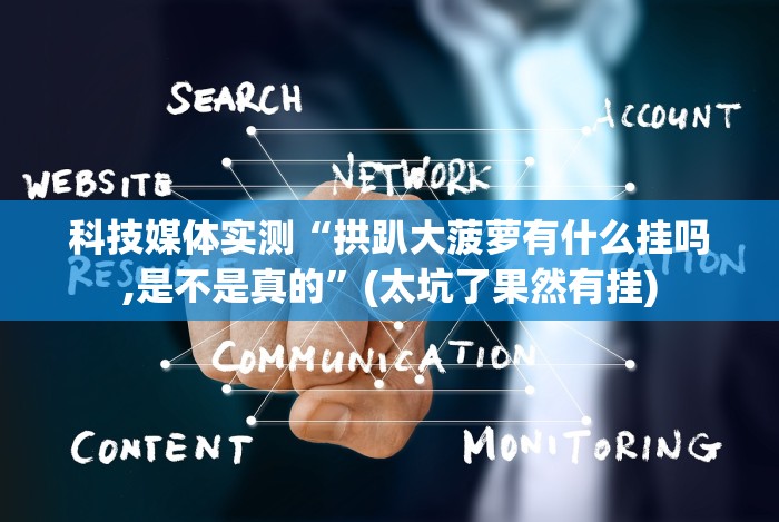 科技媒体实测“拱趴大菠萝有什么挂吗,是不是真的”(太坑了果然有挂)