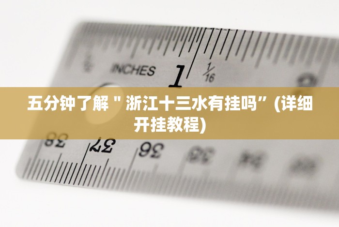 五分钟了解＂浙江十三水有挂吗”(详细开挂教程)